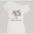 56 And Fabulous Rhinestone Off Shoulder Tee