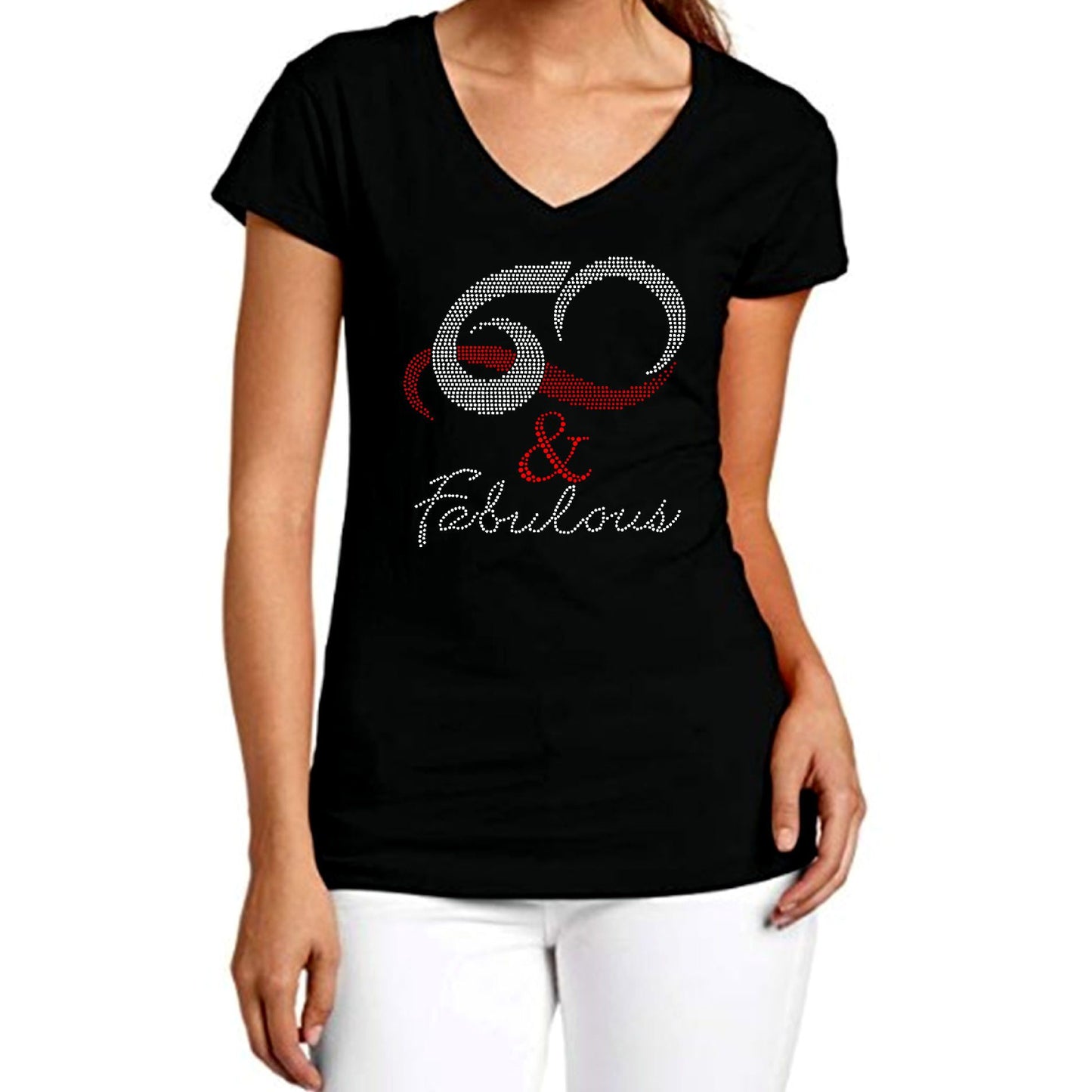 60 And Fabulous Rhinestone T-Shirt