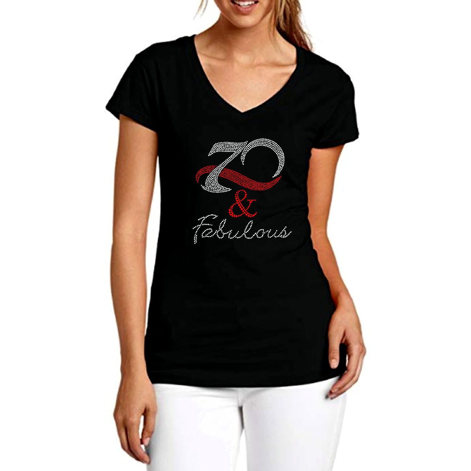 72 And Fabulous Rhinestone T-Shirt