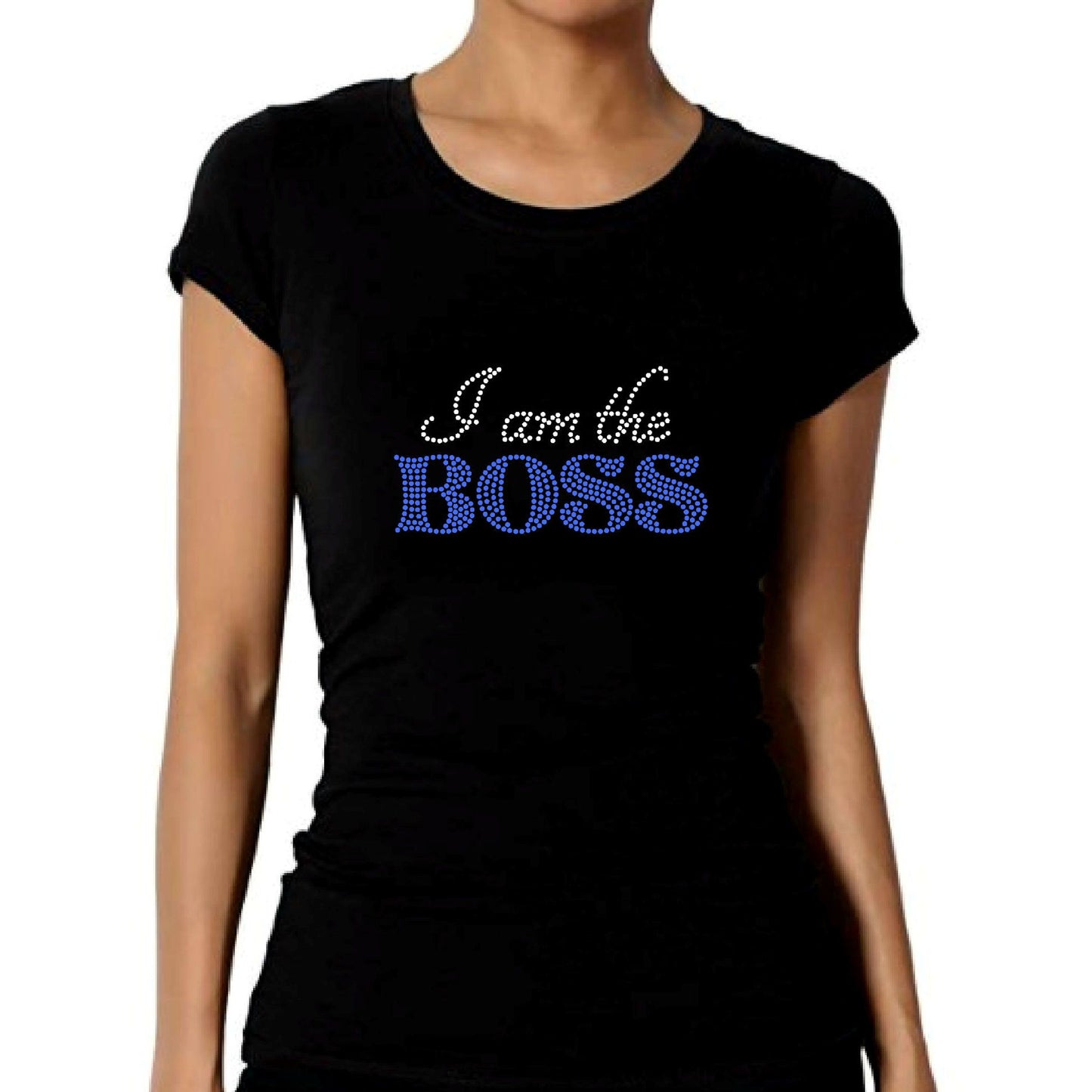 I Am The Boss Rhinestone T-Shirt