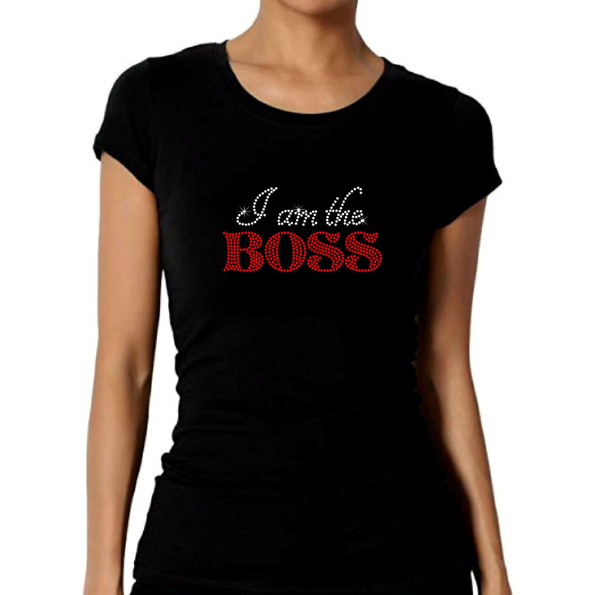 I Am The Boss Rhinestone T-Shirt
