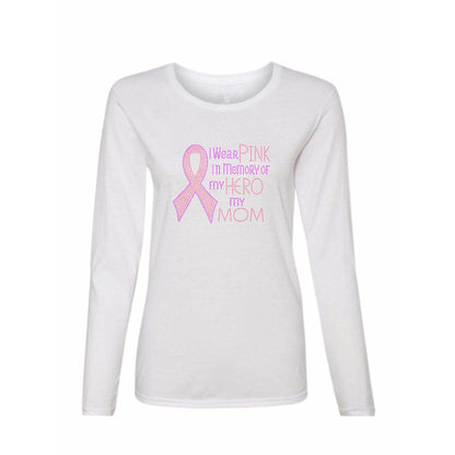 Wear Pink For Hero Mom Breast Cancer Tee