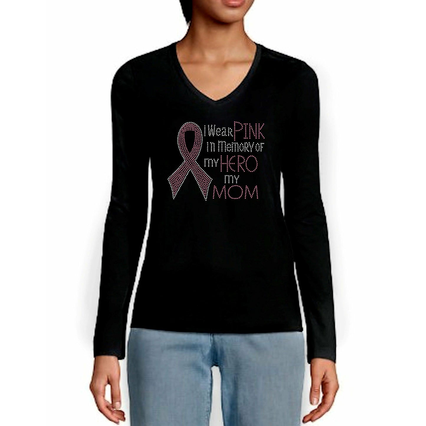 Wear Pink For Hero Mom Breast Cancer Tee