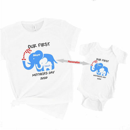 Mommy and Baby 1st Mothers Day T-Shirt Set