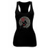 Billie Rhinestone Bling Afro Woman Racerback Tank Top