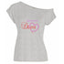 Birthday Diva With Heart Rhinestone Off Shoulder T-Shirt