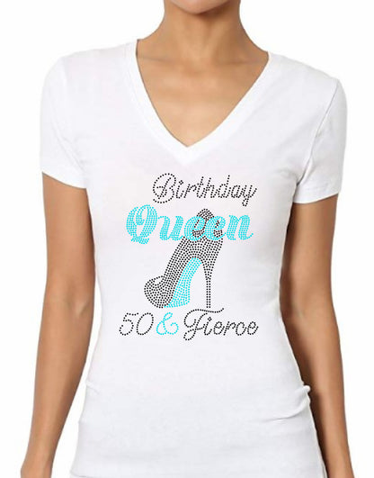 Fierce Birthday Queen Personalized T-Shirt