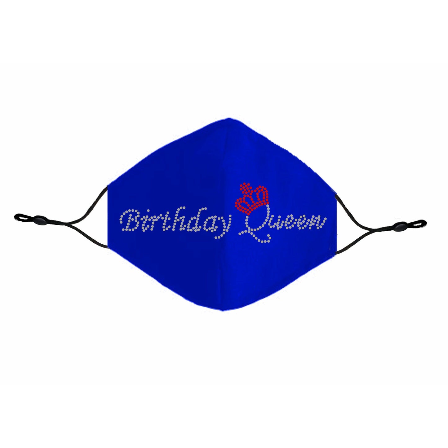 Birthday Queen Rhinestone Cloth Face Mask