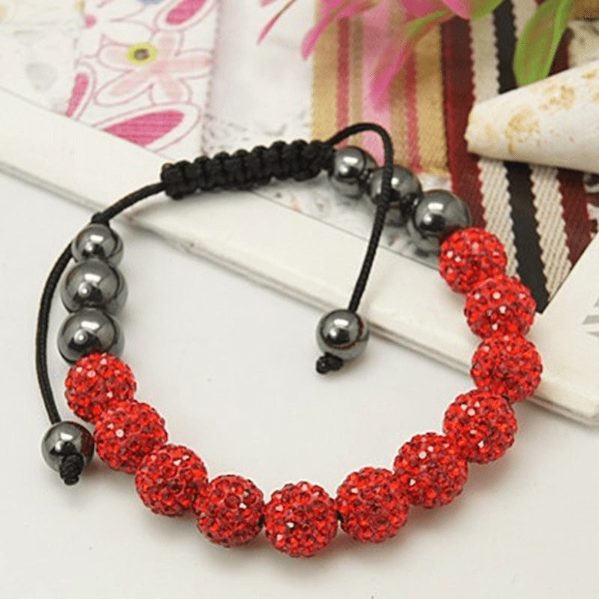 Red Crystal Shamballa Bracelet