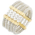 Silver & Gold Round Mesh Stretch Bracelet