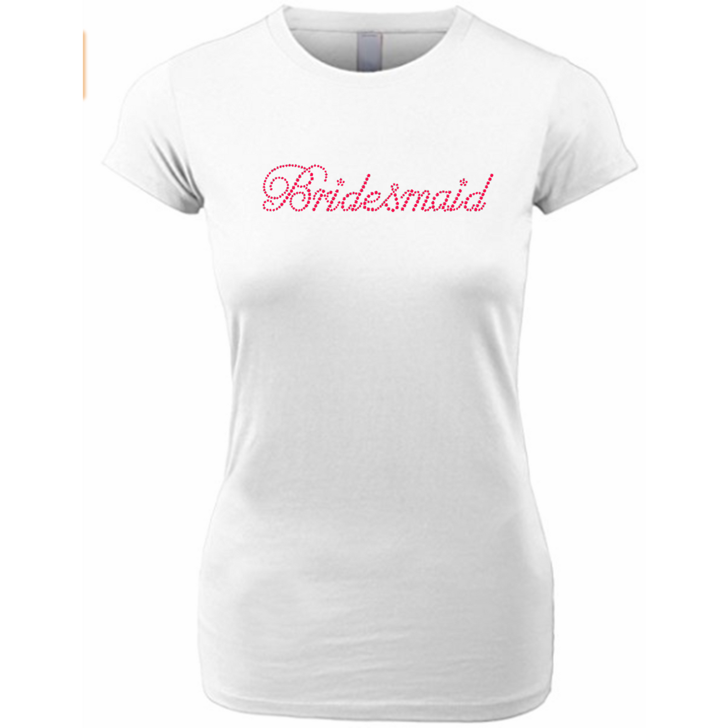 Bridesmaid Maid of Honor Personalized Rhinestone T Shirt