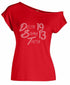 Delta Sigma Theta 1913 Rhinestone Off Shoulder Tee