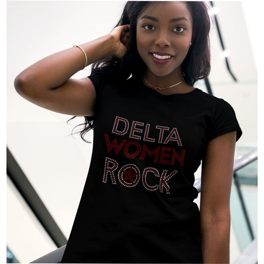 Delta Women Rock Rhinestone T-Shirt