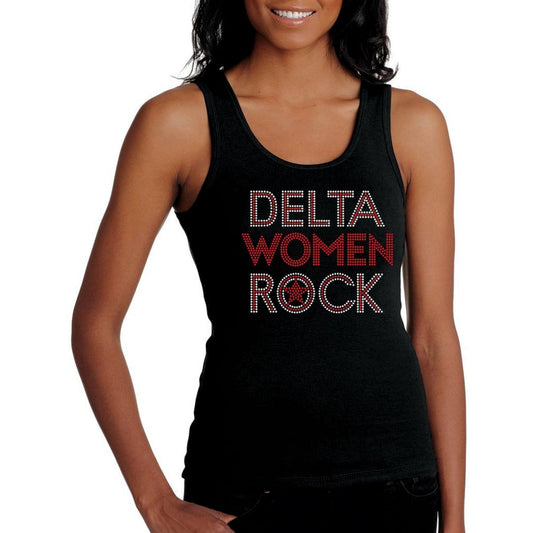 Delta Women Rock Rhinestone Tank Top