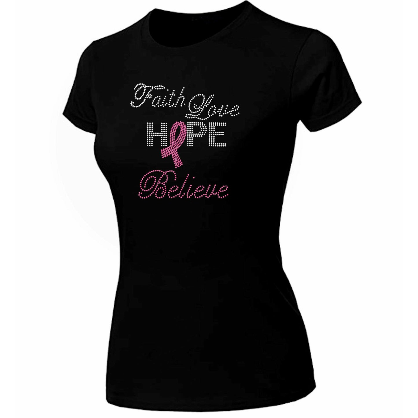 Faith Love Hope Believe Rhinestone Tee