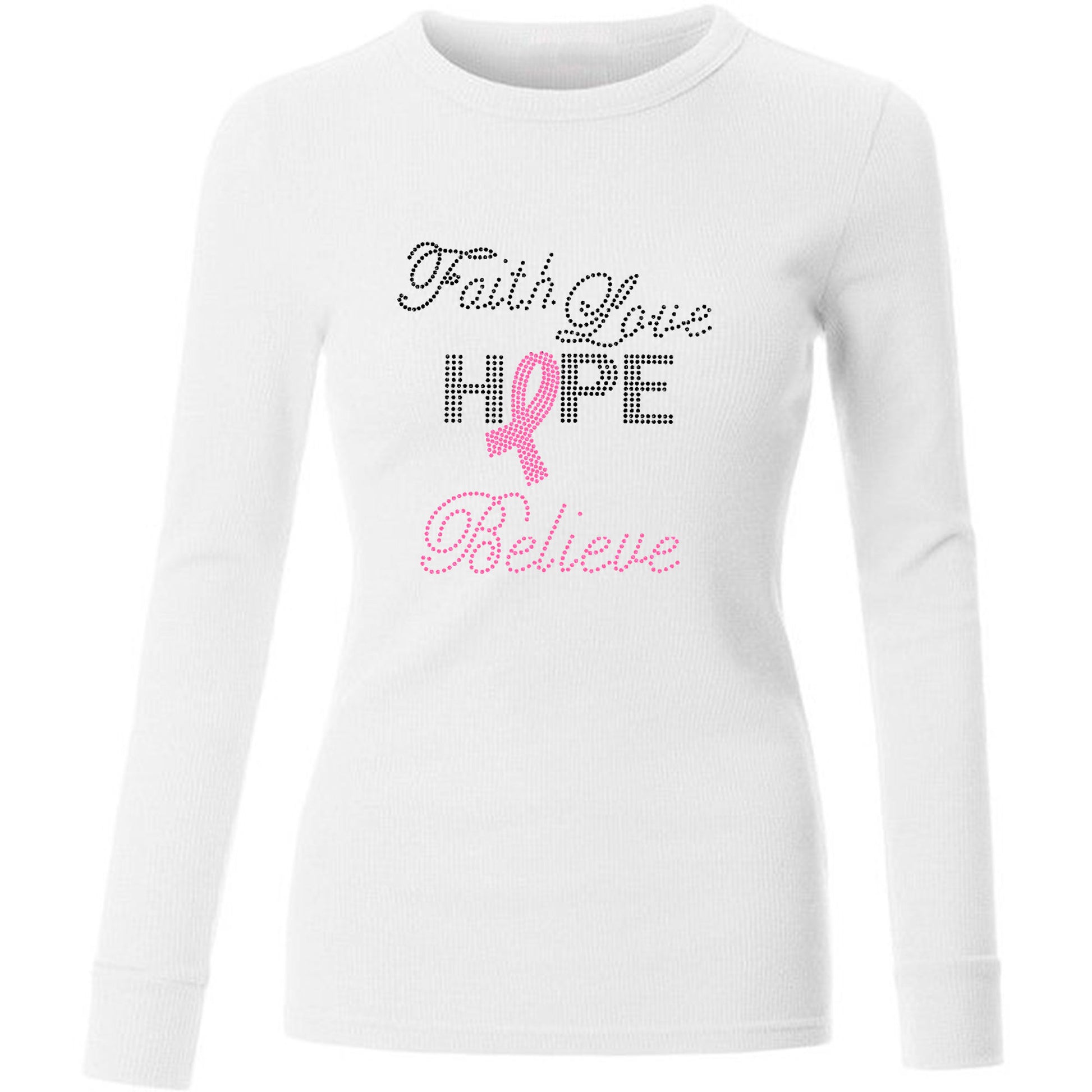 Faith Love Hope Believe Rhinestone Tee