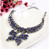 Rhinestone Butterfly Pendant Statement Necklace
