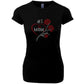 Number One Mom With Roses Rhinestone Tee