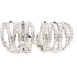 Silver Crystal Rhinestone Abstract Double Finger Ring