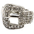 Silver Rhinestone Buckle Stretch Ring