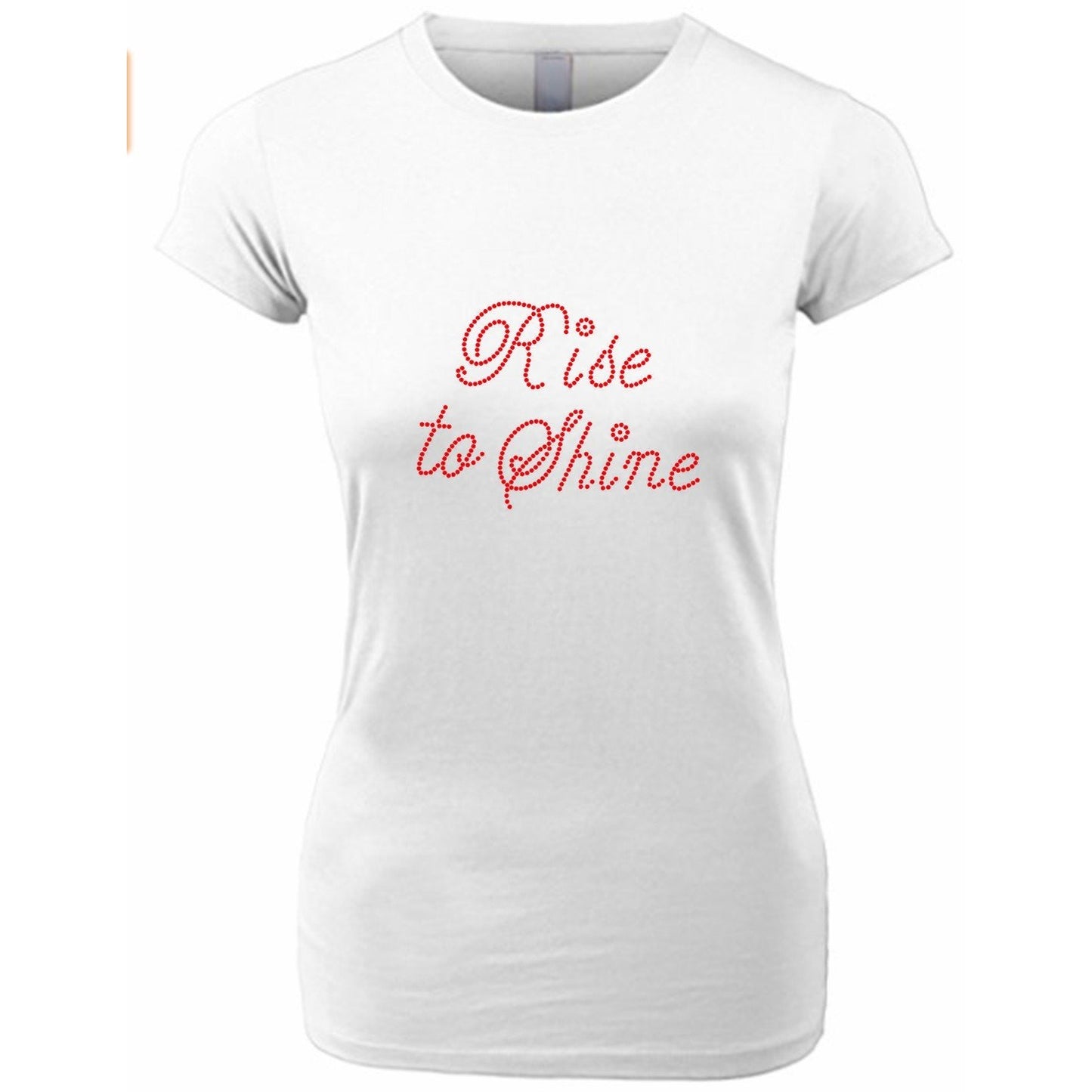 Rise to Shine Self Expression Rhinestone T Shirt