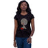 Sasha Rhinestone Studded Afro Hair Style Lady T Shirt
