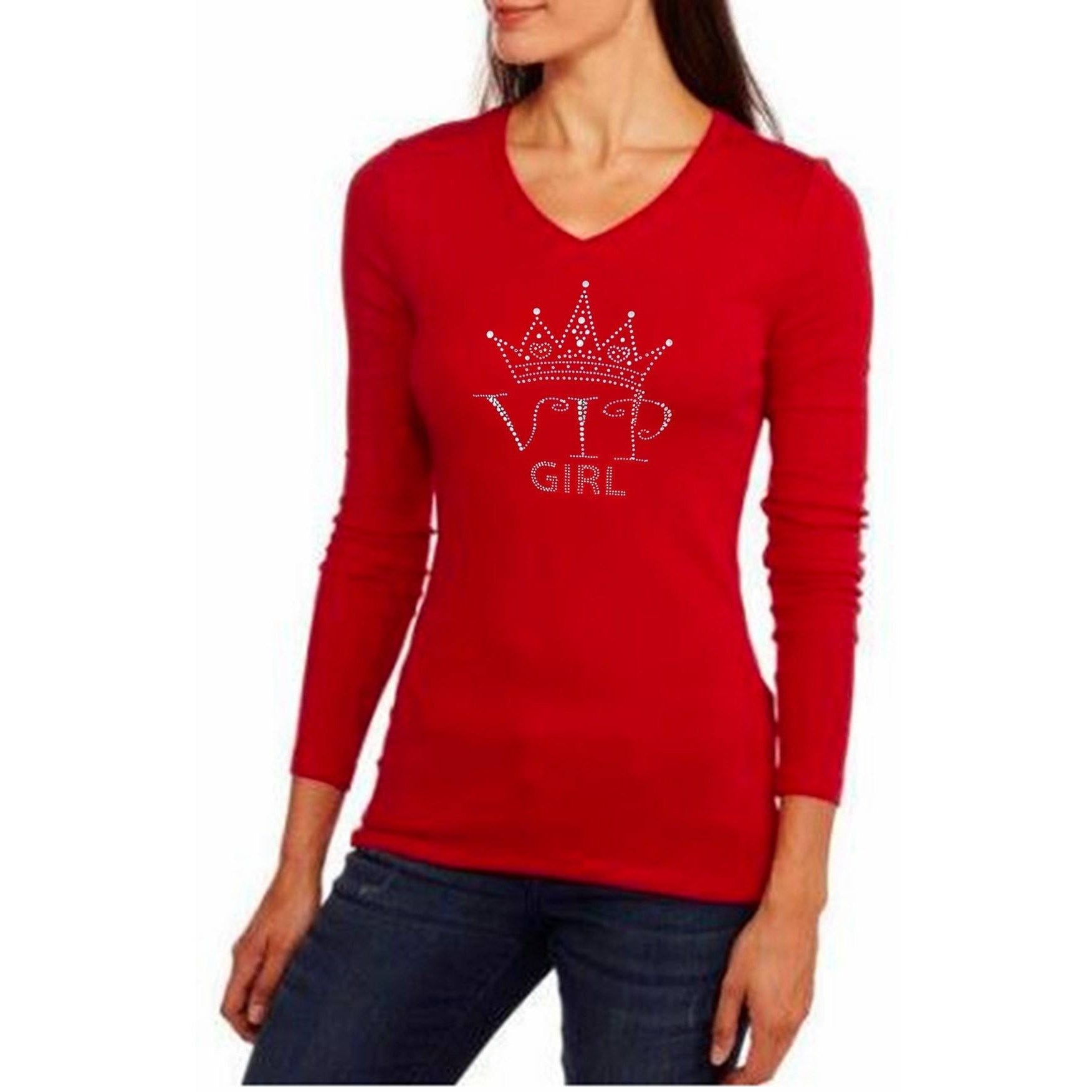 V.I.P. Girl Rhinestone T Shirt