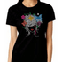 Butterfly Hair Rhinestone Bling Woman T Shirt