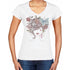 Butterfly Hair Rhinestone Bling Woman T Shirt