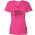 Butterfly Hair Rhinestone Bling Woman T Shirt
