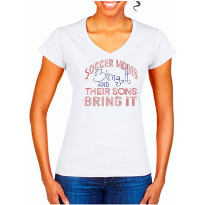 Soccer Moms Bling It Rhinestone T Shirt