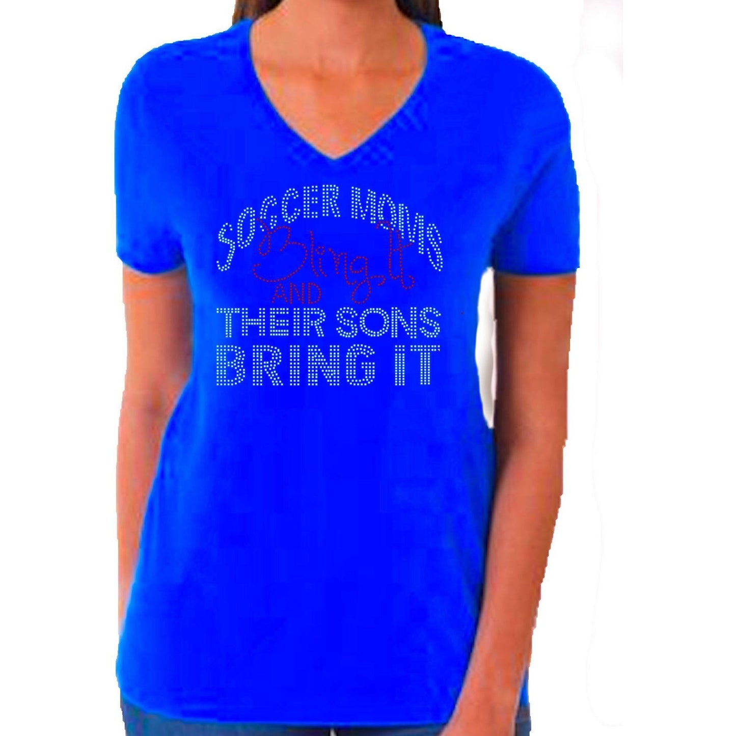 Soccer Moms Bling It Rhinestone T Shirt