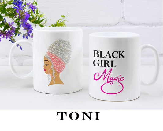 Black Girl Magic Beaded Mugs