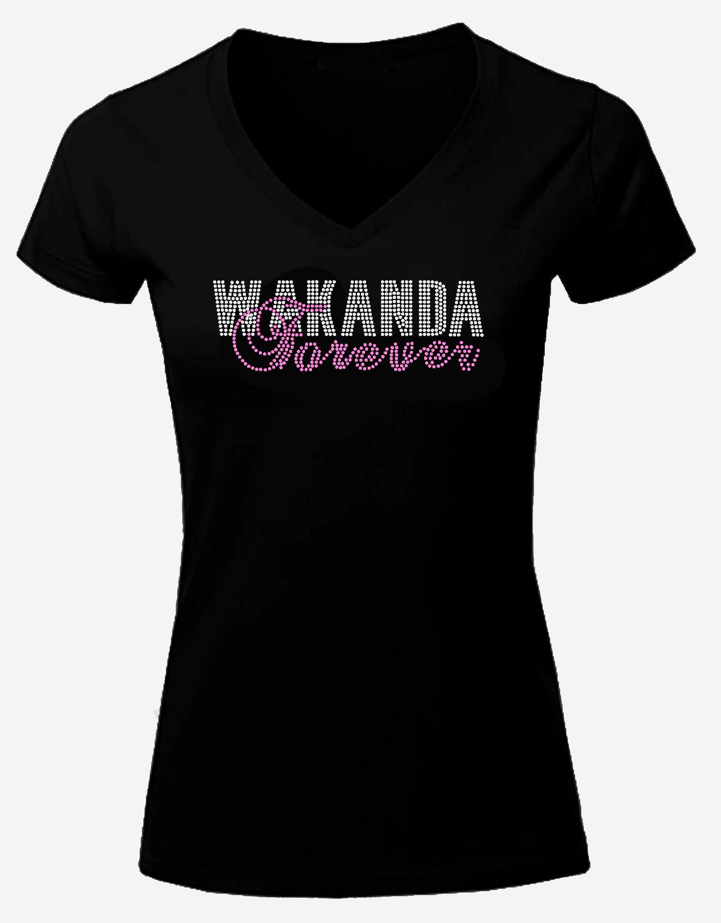 Wakanda Forever Rhinestone T Shirt